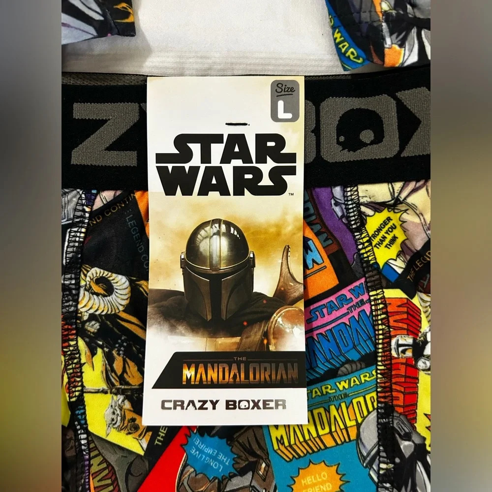 NWT (2) Disneys Mandalorian Crazy Boxers size L